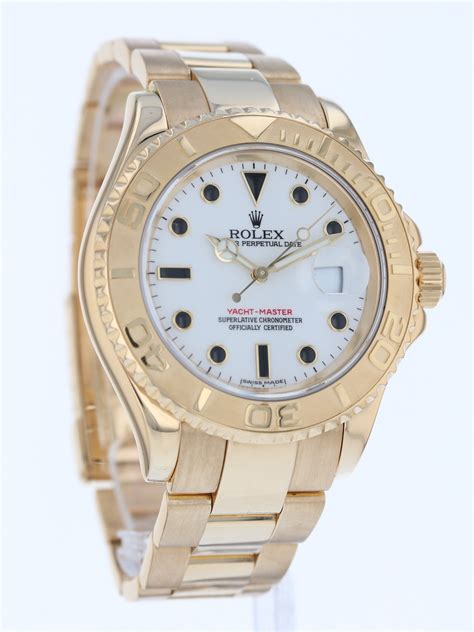 rolex 18k yellow gold yacht master ref 16628 circa 1998|Rolex yachtmaster price guide.